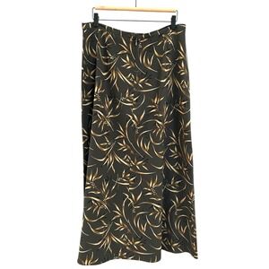 VTG Harvé Benard Women's Size 14 Silk Midi Maxi Dark‎ Whimsigoth Grunge Skirt